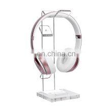 New Arrival Acrylic Headphone Stand Holder Headset Holder With Cable Organizer