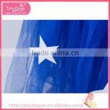 Ruffle Navy Blue Star Decoration Fluffy Voile Girl's Dress Children Frocks Designs thumbnail-5