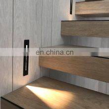 Indoor Outdoor Square Rectangular Hallway Recessed Foot Stair Wall Lamp Deck Staircase Step Lamp thumbnail-3