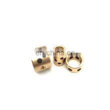 Custom graphite plug type brass self-lubricating slide bearing