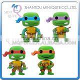 Mini Qute Funko Pop 4 Styles Amine Ninja Turtle Leonardo Super Hero Action Figures Cartoon Models Educational Toy