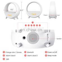 Electronic Alarm Clock Wireless Charger Wake Up Light Kids Children Sleep Trainer Projector thumbnail-2