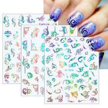 Nail Enhancement New Relief Soft Candy Adhesive Sticker Cartoon Cute 3D Colorful Letter Love Line Handdrawn Nail Sticker thumbnail-4