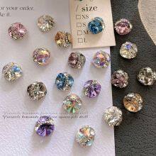 New Nail Accessories High Quality Fat Square Hand Stacked Diamond Finished Product Popular Super Sparkling Crystal Large Diamond Nail Diamond Accessories