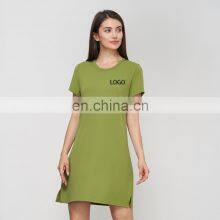 Factory Price Nude Short Sleeve One Piece Sports Tennis Golf Yoga Dress Workout Casual Exercise Fitness Gym Clothes For Women thumbnail-1