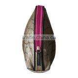 Fashion Gold Stone Pattern 2 Piece Shell Shape Cosmetic Bag Set Leather thumbnail-3