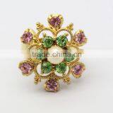 Make Fashion Jewelry Rings Ancient Style Rings Shiny Diamond Pearl Rings thumbnail-2