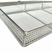 304 316 316L Stainless Steel Metal Wire Mesh Sterilization Basket Medical Ultrasonic Cleaning