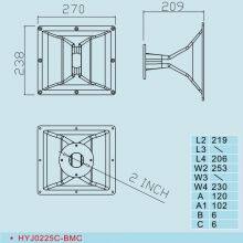 225C Fiberglass 2 Inch Throat Professional Speaker Horn thumbnail-2