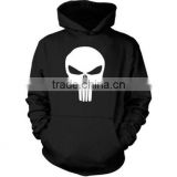 Custom logo plain black cheap polar fleece skull hoodies                        
                                                Quality Choice