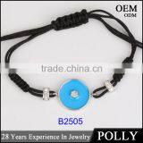 Lovely Cute 925 Sterling Silver Fabric Bracelet Shell Women Bracelet thumbnail-3