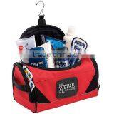Promotional 600D Polyester Custom Hanging Bathroom Toiletry Bag