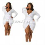 F20090A Latest fashion plus size women dress for fat women deep v neck sexy bodycon dress
Quality Choice