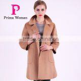 2016 New Design Spring Medium Length Women Slim Fit Wool Coat thumbnail-3