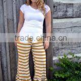 Newest Ladies Cotton Ruffle Pants Women Loose Knit Pants thumbnail-2