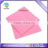 Buy Soft PVC Hot Embossed Square Pink One Color Cup Mat Coaster thumbnail-1