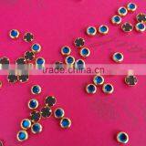 500pcs 3mm Glass Gems Stone Nail Jewelry With Gold Metal Ring thumbnail-3