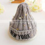 Dot Warmer Embroider Letter Hats,Chunky Star Hat, Knit Beanie Children Hats, Ski Hat,Women Hat,More Color Choices thumbnail-2