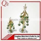 Dismountable Pendants Decorated Golden Glass Christmas Tree With Different Size