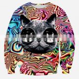 Hip hop Women men Fashion galaxy cat 3D print sweatshirt plus size s-5xl tops