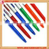 Custom Colorful Transparent Barrel Press Plastic Pen thumbnail-6