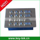 16 Keys IP65 Dynamic Waterproof Keypad With Backlight thumbnail-2