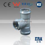 ERA Pvc Rubber Ring Fittings Tee With Rubber Three Faucet Tee thumbnail-1