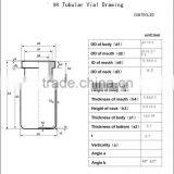 8R glass tubular injection vials low borosilicate