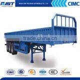 CIMC Heavy Duty Trailer Chassis 60ton Sidewall Detachable Cheap Cargo Trailer for Tractor
