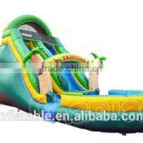 Inflatable Palm Tree Water Slide, Inflatable Water Slide Pool, Tropical Water Slide