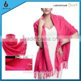 Fringe Plain Solid Color Pashmina Shawl, Scarf Shawl Quality Choice thumbnail-1