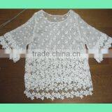 White Cotton Flowers Latest Tops Designs Girls thumbnail-1