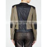 Lady's Fashion Style Faux Leather Fringe Jacket, Black thumbnail-4