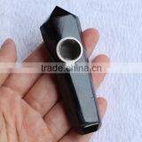 Natural Black Obsidian Cheap Smoking Pipes for Sale thumbnail-4