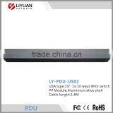 LY-PDU-US02 The Best 10 Way Pdu Electrical Extension Socket With Switch