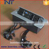 Table Desktop Pop Up Power Socket Box With Connector for Conference Power Solutions thumbnail-2