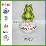 Promotional Magnesium Oxide Garden Frog Statue for Sale thumbnail-1