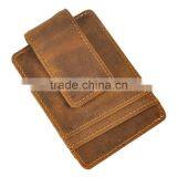 wholesale carzy horse leather money clip