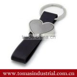 wholesale manufacture high quality promotional metal custom leather keychain