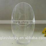 Handblown Clear Glass Jar, Oblique Opening Glass Vase Glass Jar for Home Decoration thumbnail-3