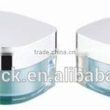 plastic oblate-square-shaped cream jar cosmetic packaging