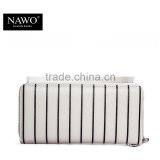 Stripe Pattern Zippered Women Leather Hand Purse Manufacturer thumbnail-3