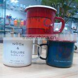 Europe Popular 350ml Custom Enamel Cappuccino Mug Camping Enamel Mug Stock Wholesales thumbnail-2