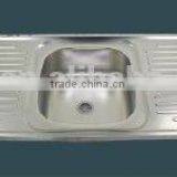 Layon Single Bowl Stainless Steel Kitchen Sink With Drainboard thumbnail-1