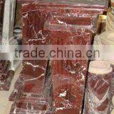 NATURAL RED ZEBRA MARBLE PEDESTALS thumbnail-5