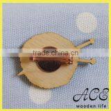 Wooden Wool Cute Badge thumbnail-2