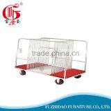 Metal Frame Four Wheels Hand Trolley in Silver Color for Industrial thumbnail-2