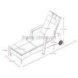 2017 Trade Assurance New Summer Arrival Outdoor Swimming Pool Used PE Flat Rattan Handmade Chaise Sun Lounge Furniture thumbnail-2