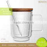 Decorative Hand Made Cheap Glass Mason Jar With Handle thumbnail-3