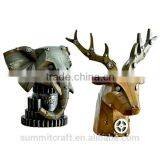 Unique Mechanical Style Resin Elephant Deer Head Ornament thumbnail-3
